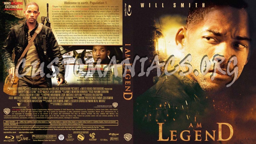 I am Legend blu-ray cover