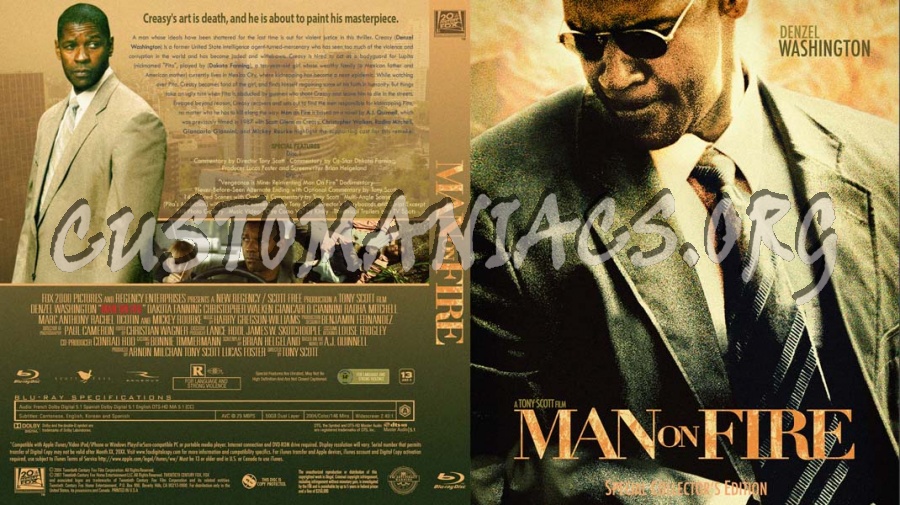 Man On Fire blu-ray cover