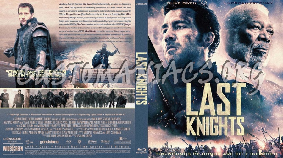 Last Knight's blu-ray cover