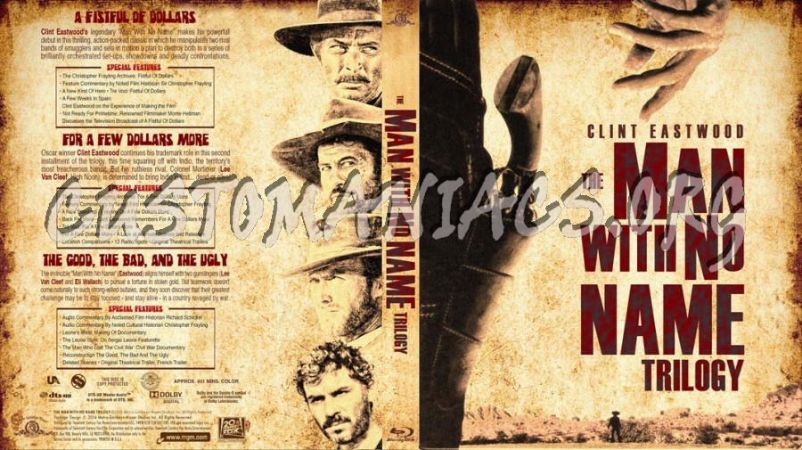 The Man With No Name Trilogy blu-ray cover
