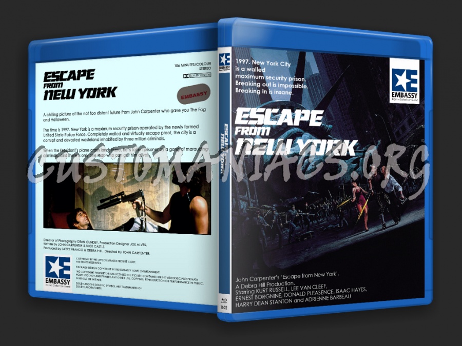 Escape from New York blu-ray cover