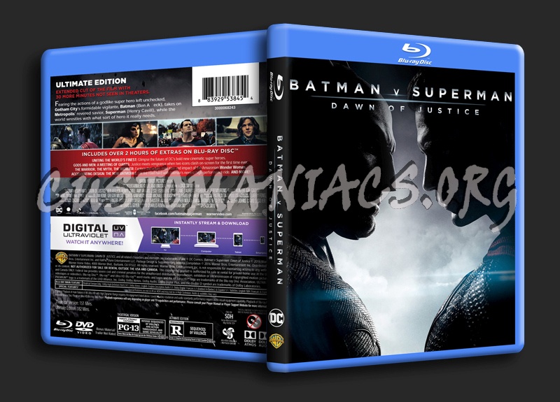 Batman v Superman Dawn of Justice blu-ray cover