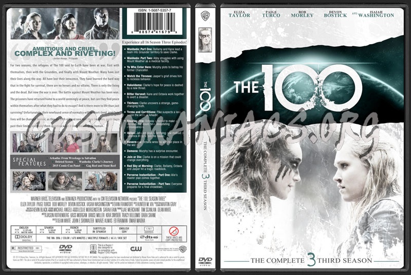 The 100 Season 3 dvd cover