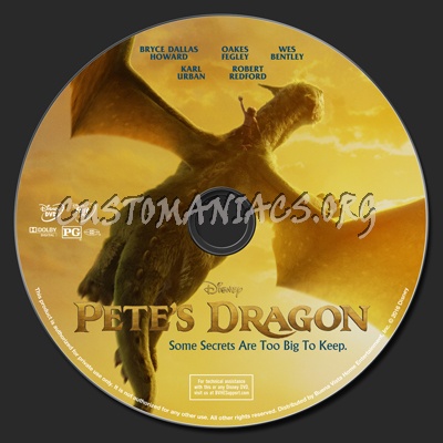Pete's Dragon (2016) dvd label
