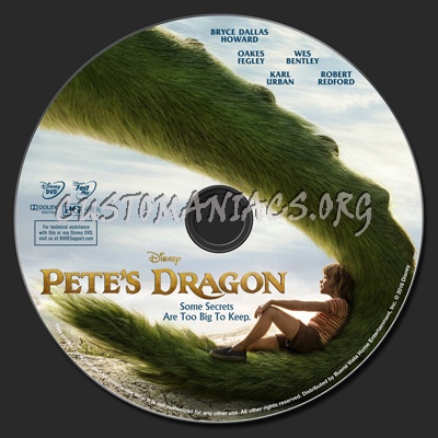 Pete's Dragon (2016) dvd label