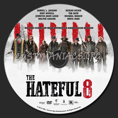 The Hateful Eight (aka The Hateful 8) dvd label
