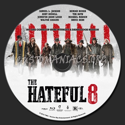 The Hateful Eight (aka The Hateful 8) blu-ray label