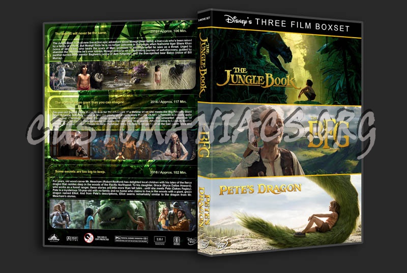 The Jungle Book / The BFG / Pete's Dragon Triple Feature dvd cover