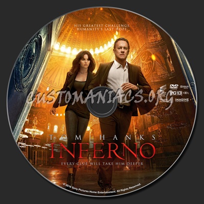 Inferno (2016) dvd label