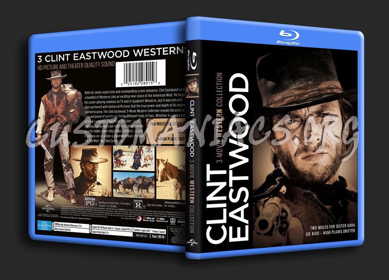 Clint Eastwood 3-Movie Western Collection blu-ray cover