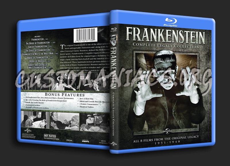 Frankenstein The Complete Legacy Collection blu-ray cover - DVD