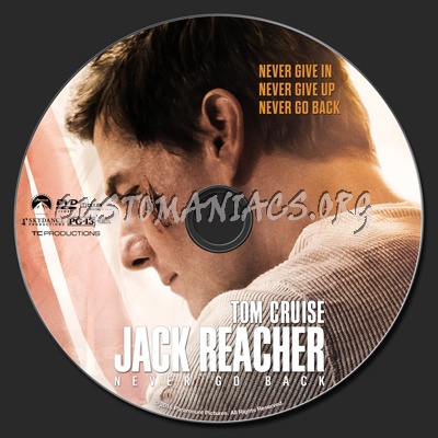 Jack Reacher: Never Go Back (aka Jack Reacher 2) dvd label
