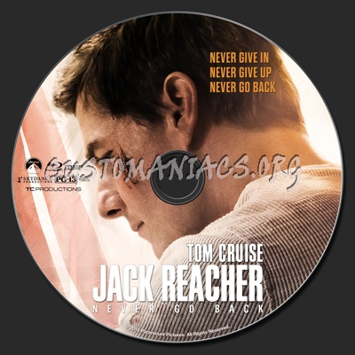 Jack Reacher: Never Go Back (aka Jack Reacher 2) blu-ray label