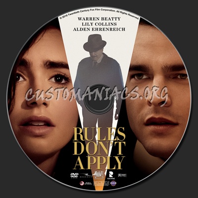 Rules Don't Apply dvd label