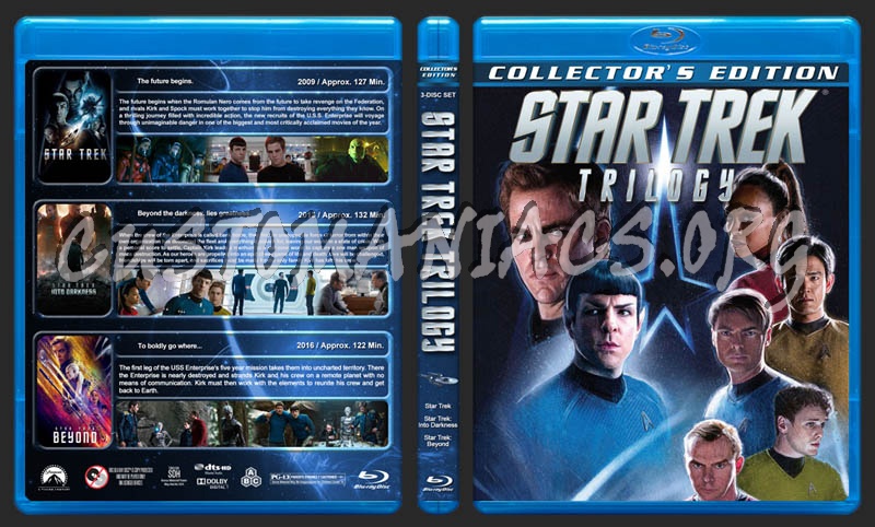 Star Trek Trilogy blu-ray cover