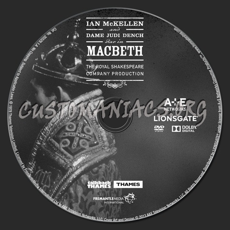 Macbeth (1978) dvd label
