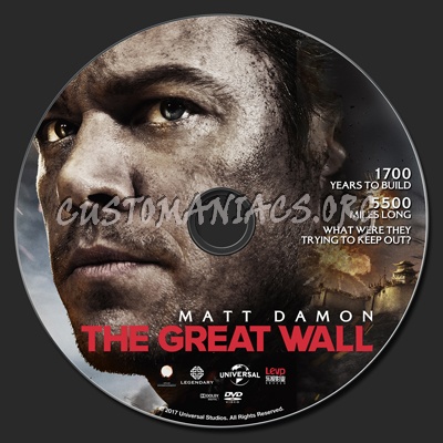 The Great Wall dvd label