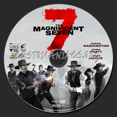 The Magnificent Seven (2016) dvd label