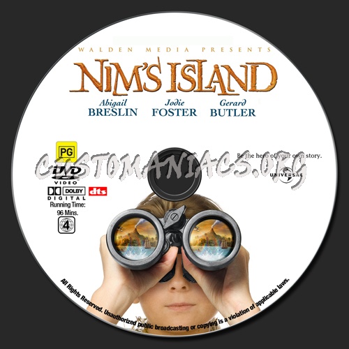 Nim's Island dvd label