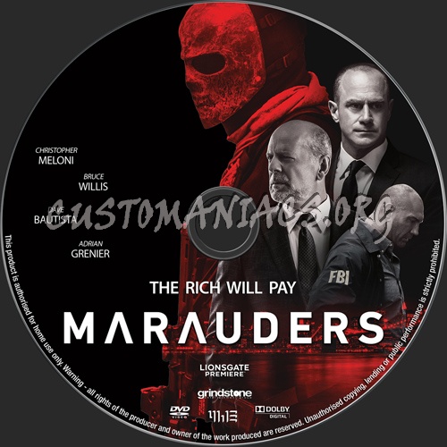 Marauders dvd label