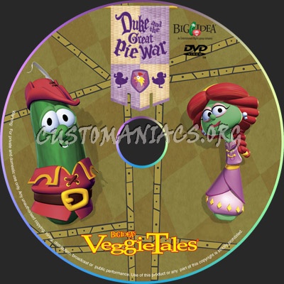 VeggieTales: Duke and the Great Pie War dvd label