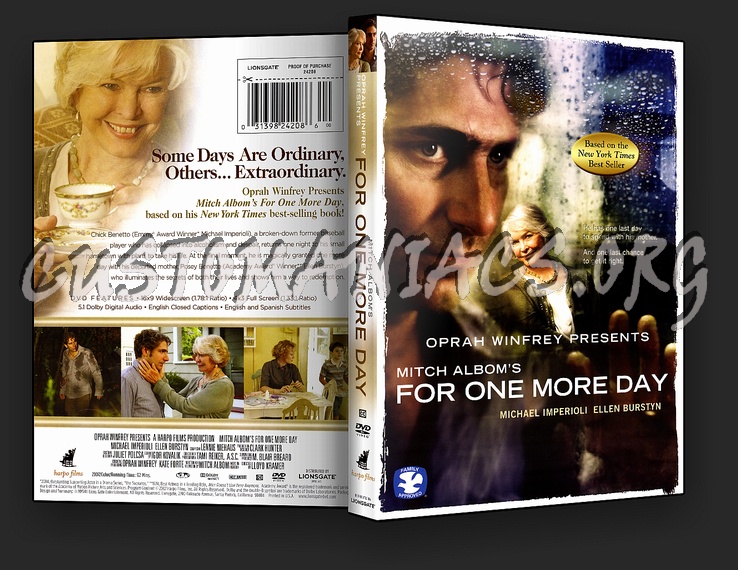 Oprah Winfrey Presents: Mitch Albom's For One More Day dvd cover