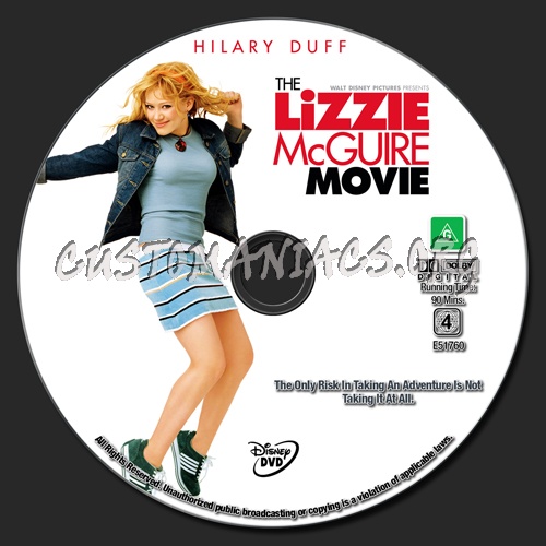 The Lizzie McGuire Movie dvd label