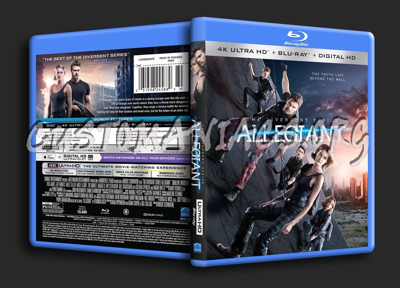 Allegiant 4K blu-ray cover