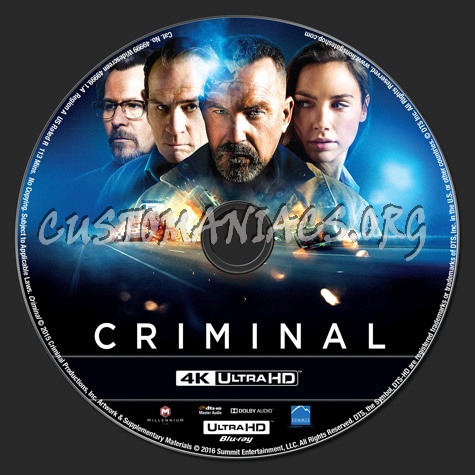 Criminal 4K blu-ray label