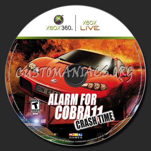 Alarm For Cobra 11 - Crash Time dvd label