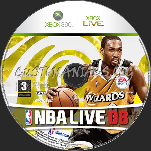 NBA Live 08 dvd label - DVD Covers & Labels by Customaniacs, id: 39217