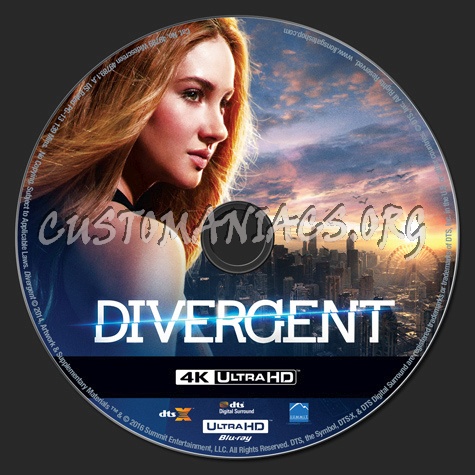 Divergent 4K blu-ray label