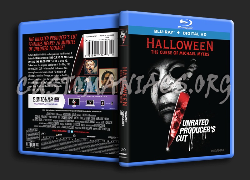 Halloween The Curse of Michael Myers blu-ray cover