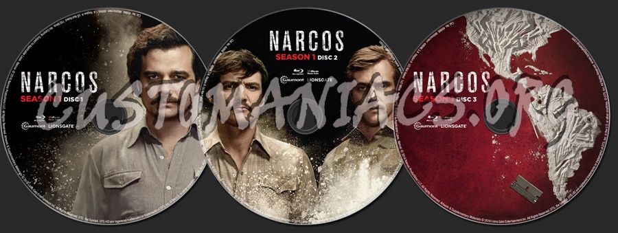 Narcos Season 1 blu-ray label