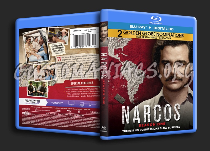 Narcos Season 1 blu-ray cover