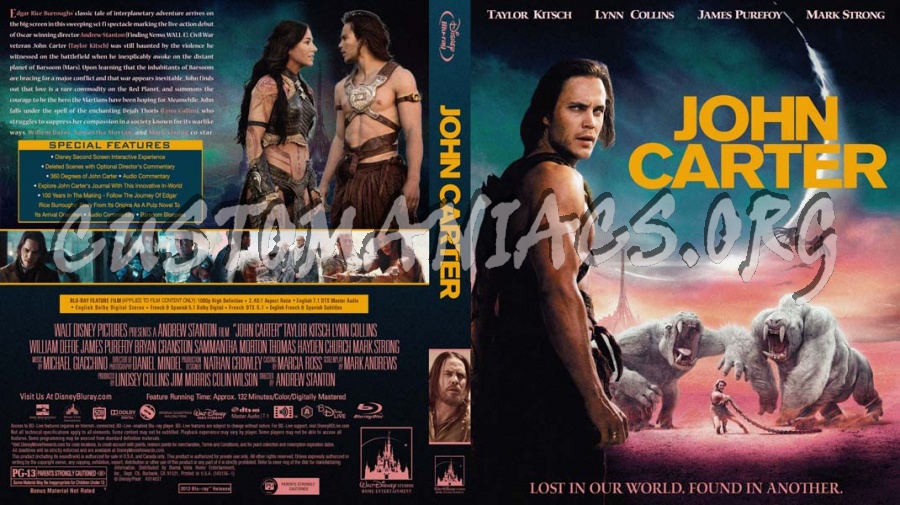 John Carter blu-ray cover