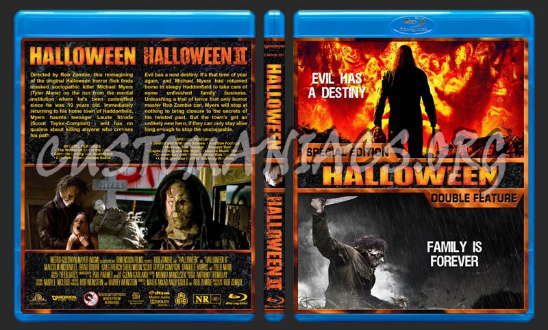 Halloween / Halloween II Double Feature blu-ray cover