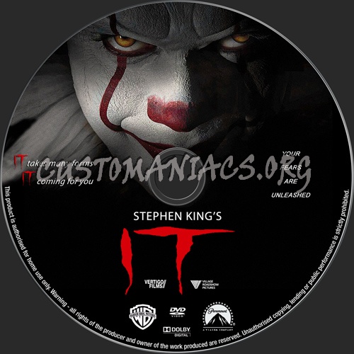 It 2016 dvd label