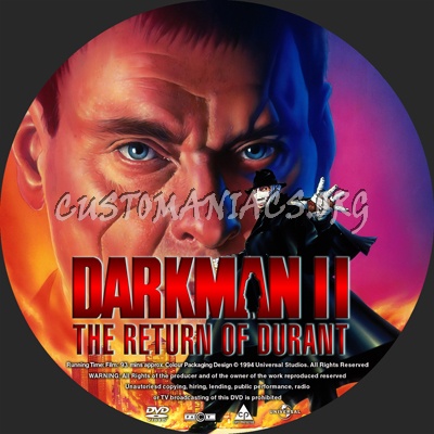 Darkman Collection dvd label