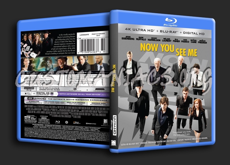 Now You See Me 4K blu-ray cover