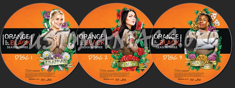 Orange is the New Black Season 3 blu-ray label