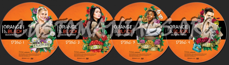 Orange is the New Black Season 3 dvd label