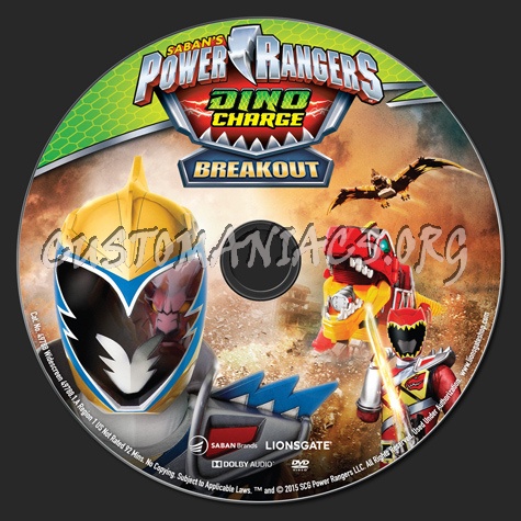 Power Rangers Dino Charge Breakout dvd label