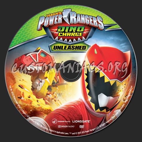 Power Rangers Dino Charge Unleashed dvd label