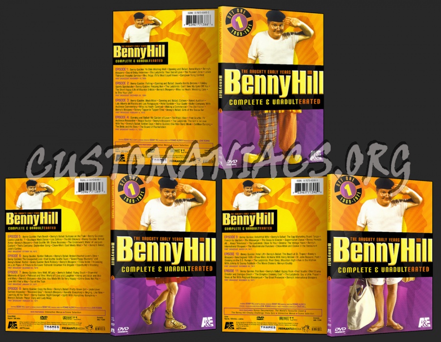 Benny Hill Naughty Early Years Box Set dvd cover