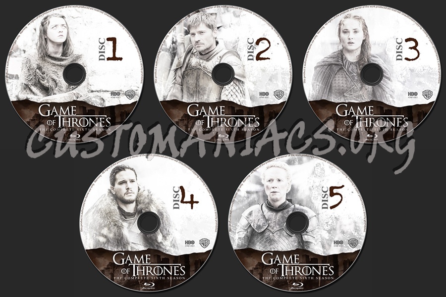 Game of Thrones Season 6 blu-ray label