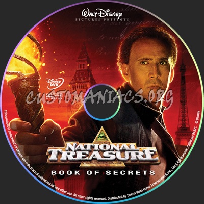 National Treasure Book of Secrets dvd label