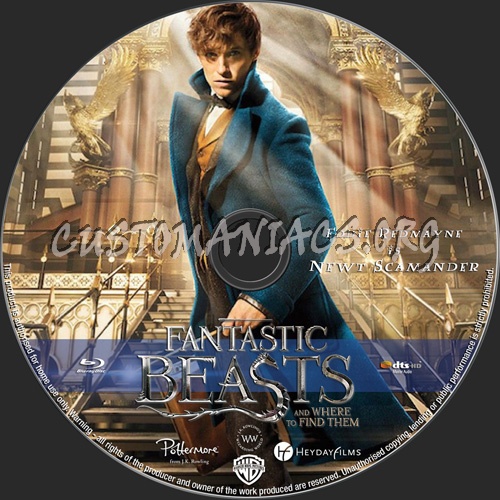 Fantastic Beasts And Where To Find Them blu-ray label