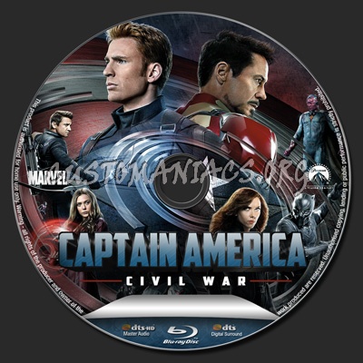 Captain America: Civil War blu-ray label