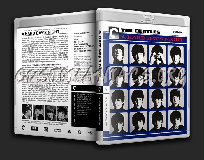 711 - A Hard Day's Night blu-ray cover